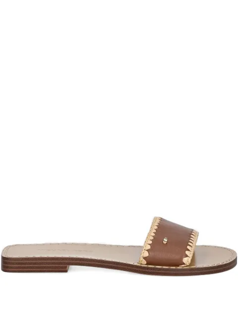 Michael Michael Kors leather braided flat sandals Brown 40S5DRFS3L