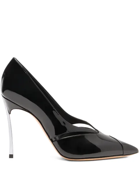 Casadei 100mm Blade Pantera cut-out pumps Black 1F010A100MC1444