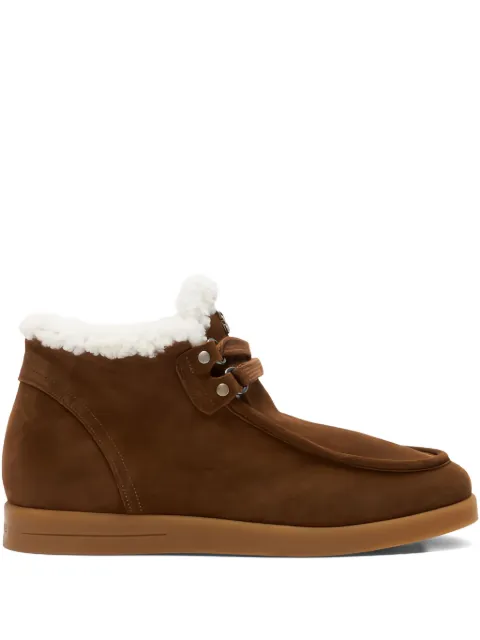 Casadei Dami Passage shearling-trim lace-up boots Brown 2Q209A0211RENNA