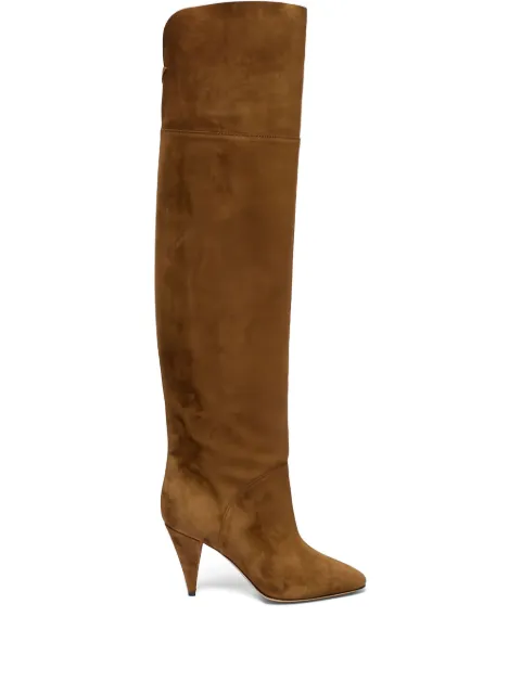 Casadei 120MM suede calfskin high-heeled boots Brown 1T088A0801NOMAD