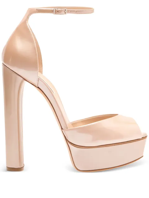 Casadei 140mm Flora platform sandals Neutrals 1L287Y1401SAMUR