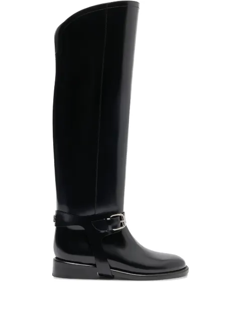 Casadei leather knee-high boots Black 1S372A0201C2858