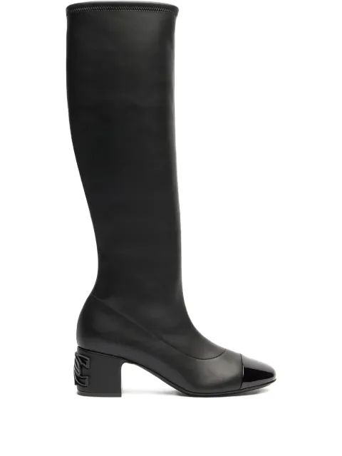 Casadei 50mm leather knee-high boots Black 1S388A0501T0440