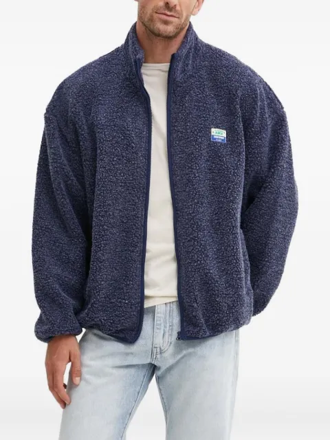 American Vintage zip-up fleece jacket Blue MHOK16BH24
