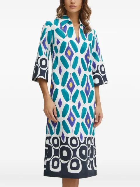 LUISA SPAGNOLI printed midi dress Blue 542073