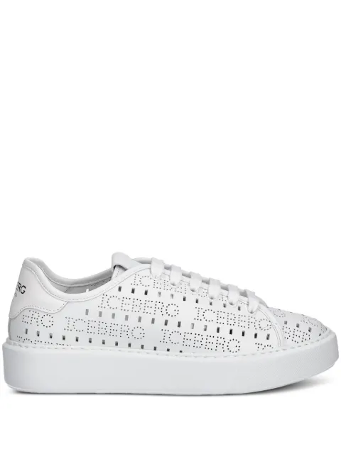 Iceberg Bozeman perforated-logo sneakers White ID227701