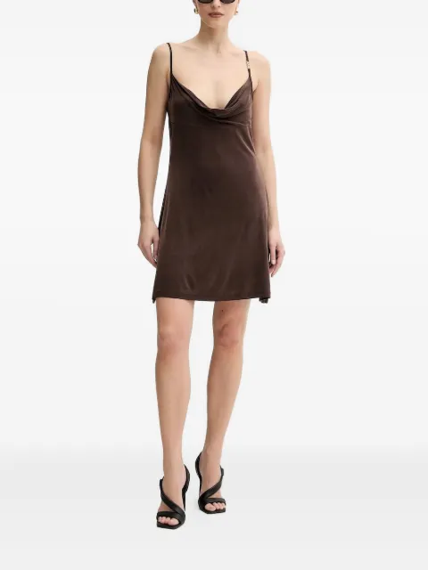 Versace Jeans Couture cowl-neck mini dress Brown 78HAO936J0190