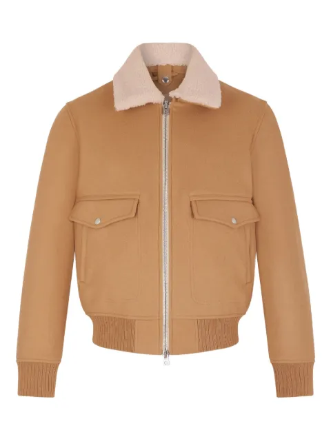 FURSAC fleece-collar jacket Brown FHPBL00148