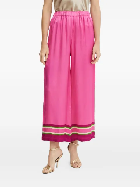 LUISA SPAGNOLI elasticated-waistband striped trousers Pink 542106