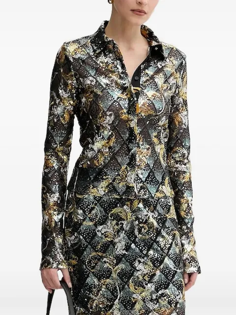 Versace Jeans Couture sequin-embellished blouse Black 78HAL2B3JS443