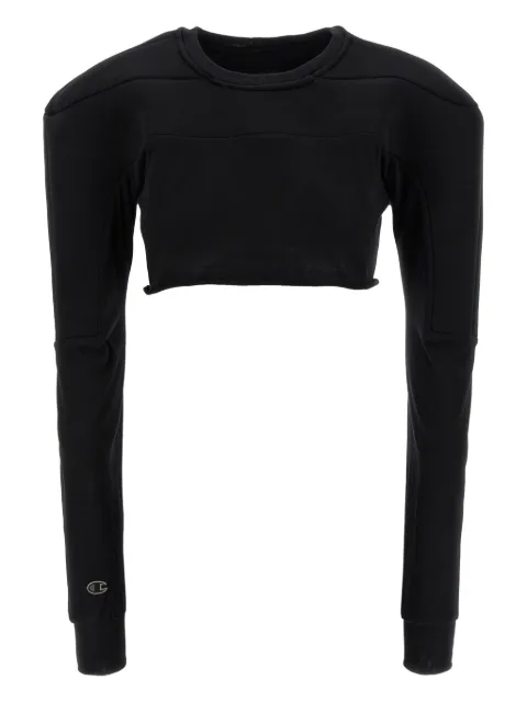 Rick Owens x Champion Girdered cotton sweater Black CW01E1708CHJG