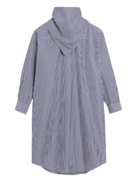 AMI Paris striped bandana-collar midi dress Blue H25UDR629CO0133