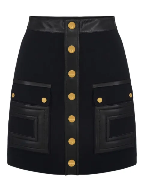 Elisabetta Franchi button-embellished mini skirt Black GO12057E2