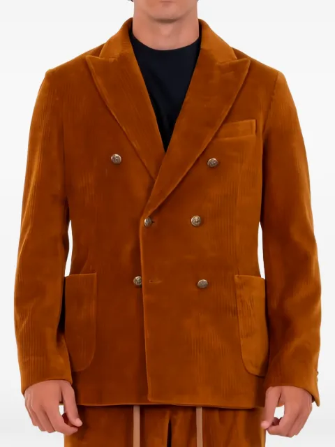 Circolo 1901 double-breasted corduroy jacket Brown CN4963G1090