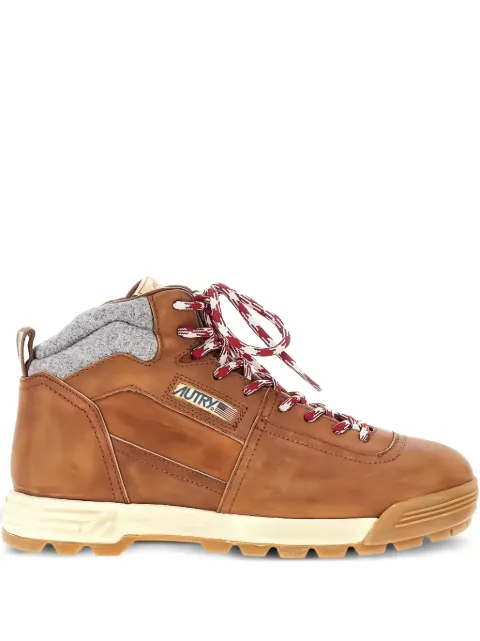 Autry lace-up hiking boots Brown HBMMHF01CUIRGREY