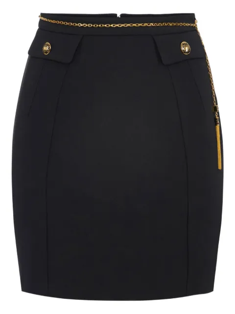 Elisabetta Franchi chain-embellished mini skirt Black GO14857E2