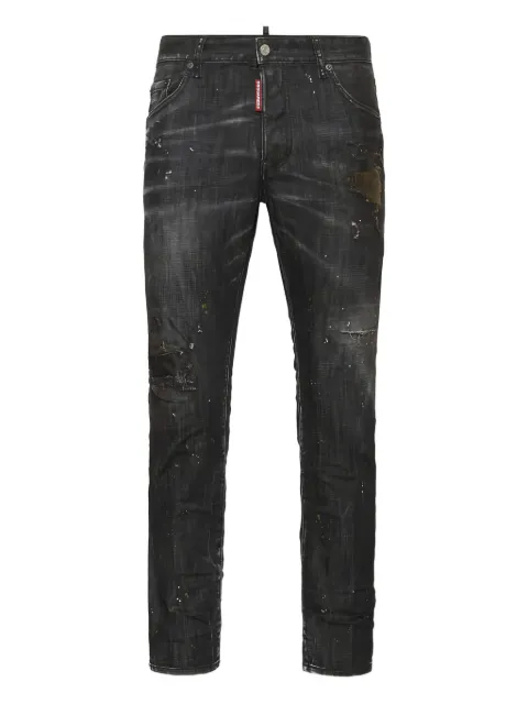 DSQUARED2 distressed patch jeans Black S71LB1666S30357