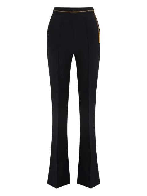 Elisabetta Franchi crepe flared trousers Black PA14157E2