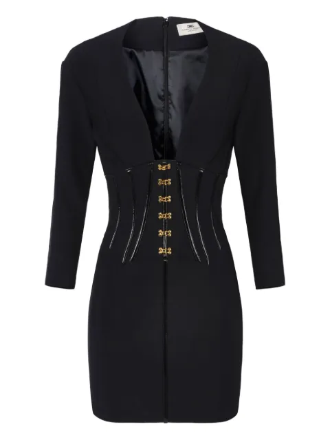 Elisabetta Franchi corset-detail mini dress Black AB79757E2
