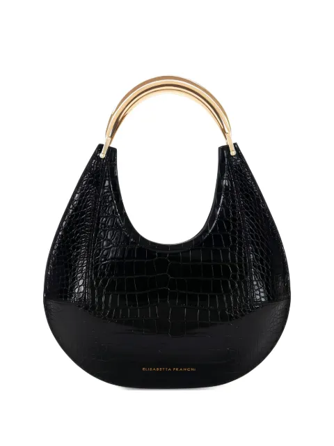 Elisabetta Franchi medium crocodile-embossed shoulder bag BS28A56E2110NERO