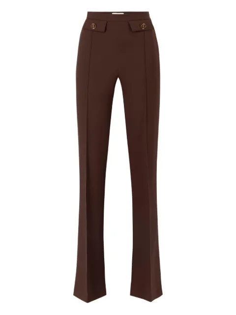 Elisabetta Franchi button-detailed flared trousers Brown PA12156E2