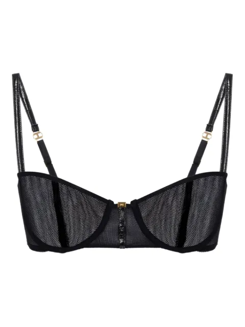Elisabetta Franchi sheer mesh underwired bra Black RG00156E2