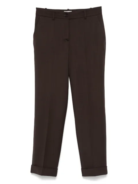 P.A.R.O.S.H. cuffed trousers Brown LILIUXY25D231495