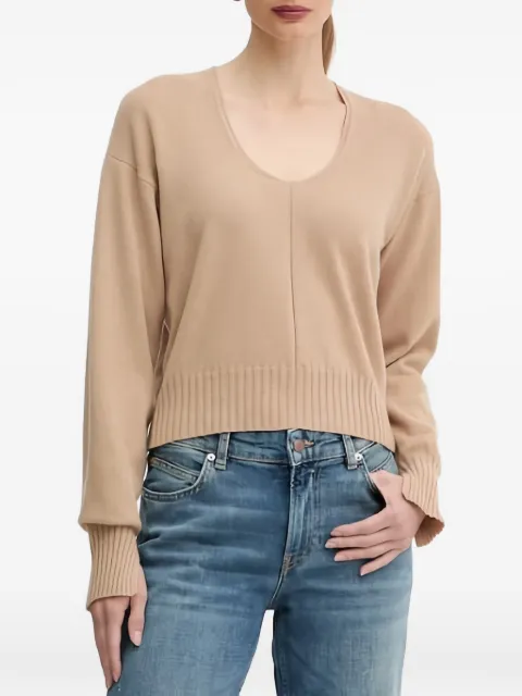 TWINSET ribbed-trim sweater Neutrals 252TP3493