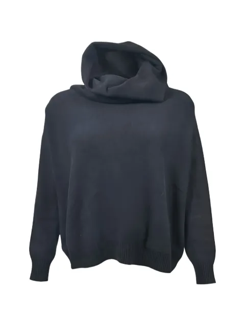 D.Exterior cowl-neck sweater Grey 611572NERO