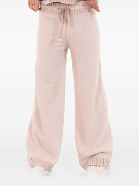 D.Exterior wool blend flared trousers Neutrals 615537GESS
