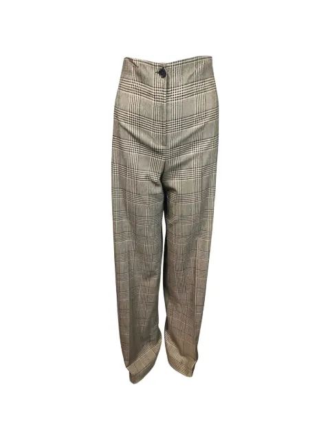 D.Exterior checked trousers Brown 6184120