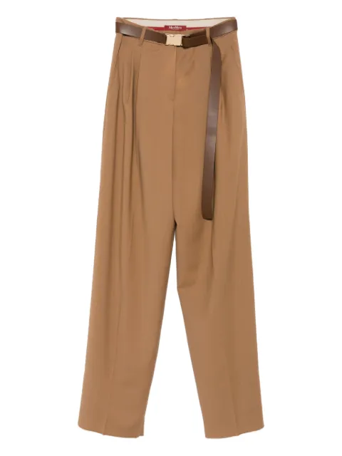 Max Mara pleated belted trousers Brown 2526136061600