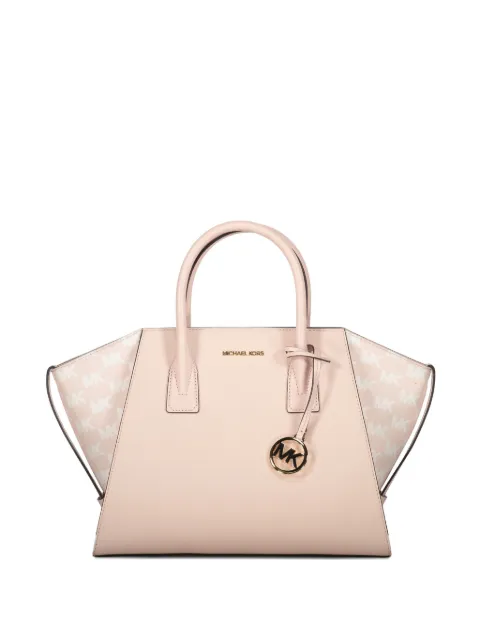 Michael Kors Avril logo-plaque leather tote bag Pink 35S5G4VS3L