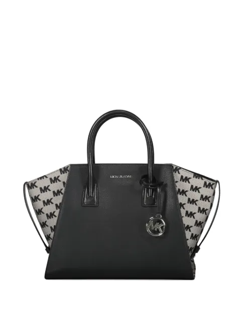 Michael Kors Avril leather logo-plaque tote bag Black 35S5S4VS3L