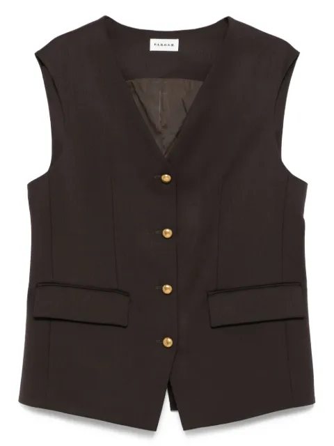 P.A.R.O.S.H. button-fastening flap-pocket gilet Brown LILIUXY25D410053G