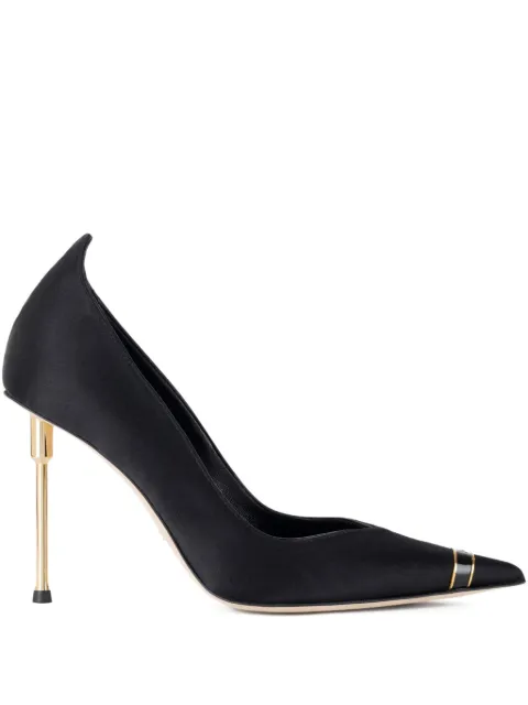 Elisabetta Franchi pointed-toe satin pumps Black SA12L56E2