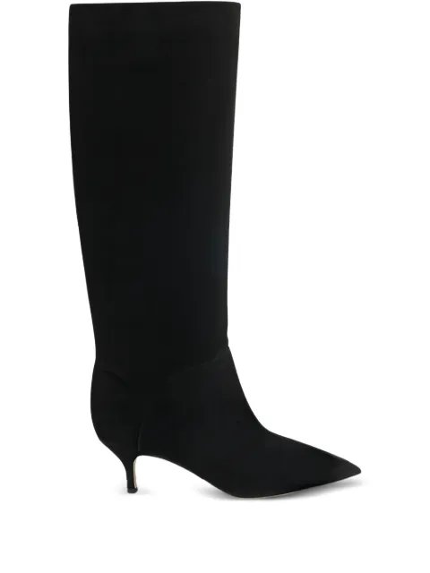 Casadei pointed flat knee-high boots Black 1S363A0501RENNA9000