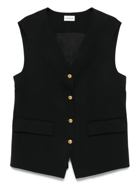 P.A.R.O.S.H. button-fastening gilet Black LILIUXY25D410053G