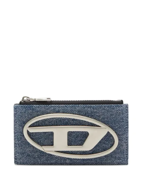 Diesel logo zip card holder Blue X10270P1730H8457