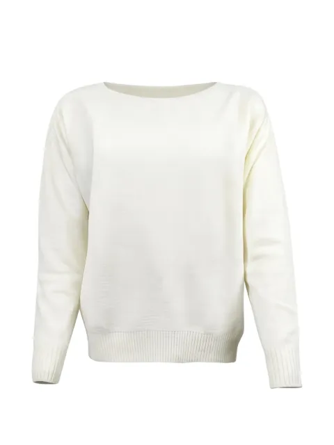D.Exterior relaxed sweater White 611563LATT
