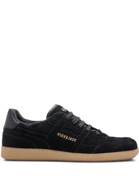 Hide&Jack logo-print suede sneakers Black SHAGGBLKHNY