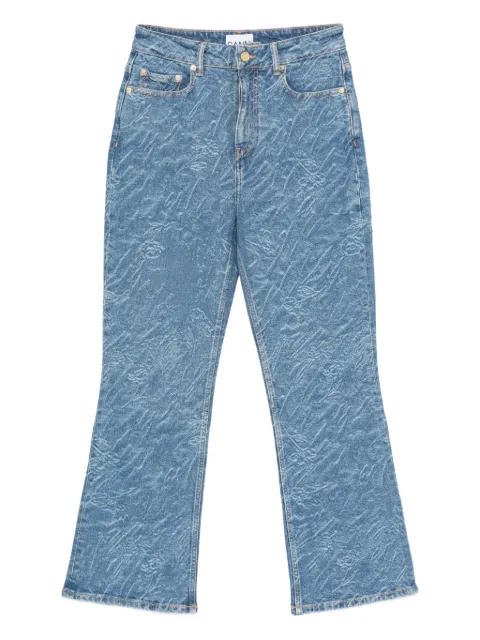GANNI textured five-pocket jeans Blue J1730
