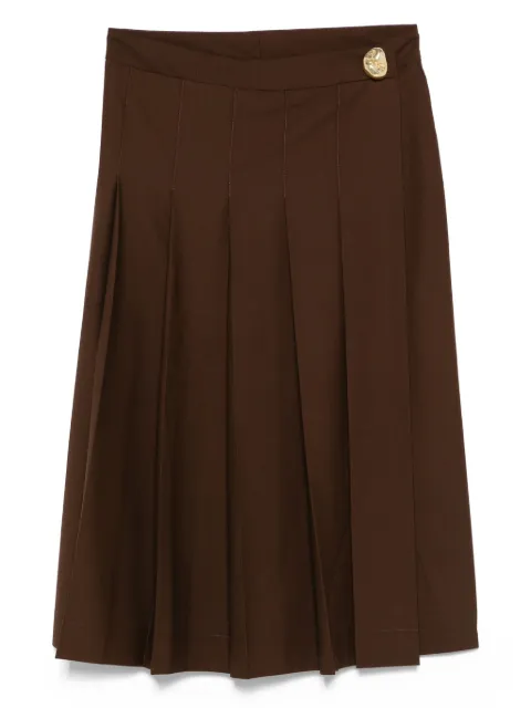 Fabiana Filippi pleated midi skirt Brown GND215F413D620