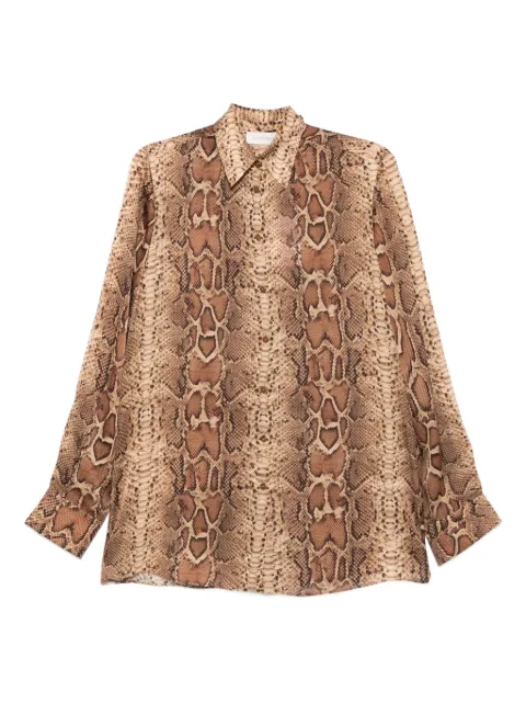 ZIMMERMANN snakeskin-print long-sleeve shirt Neutrals 6565TF251