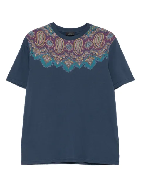 ETRO paisley-print cotton T-shirt Blue WRMA0005AKB23B0310