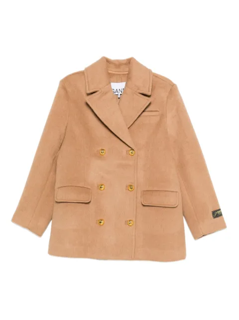 GANNI double-breasted jacket Neutrals W0876