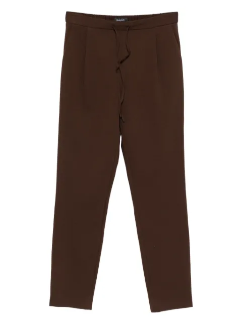 Fabiana Filippi pleated drawstring straight trousers Brown PAD215F366L521