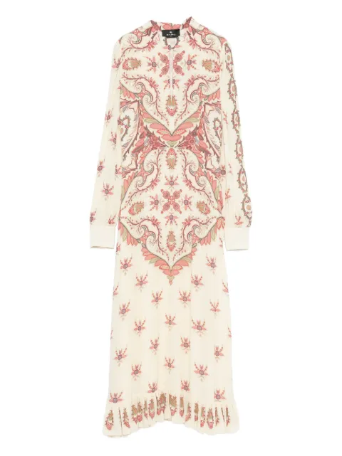 ETRO paisley-print midi dress Neutrals WRHA007399SP4G2