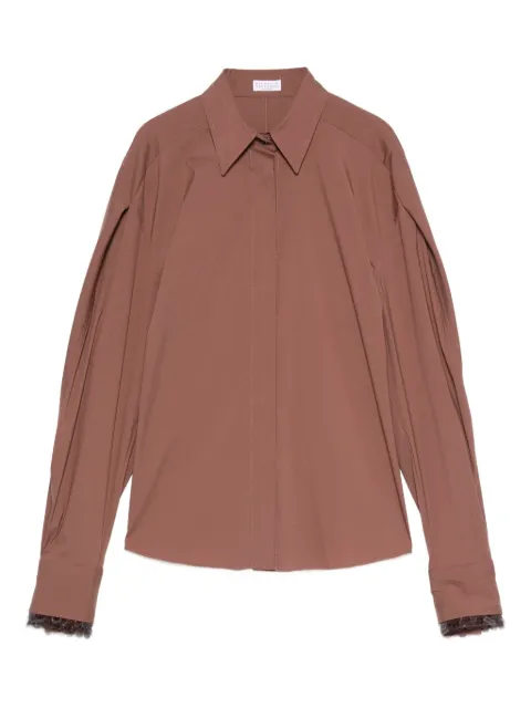 Brunello Cucinelli long-sleeve layered shirt Brown M0091NN906C4182