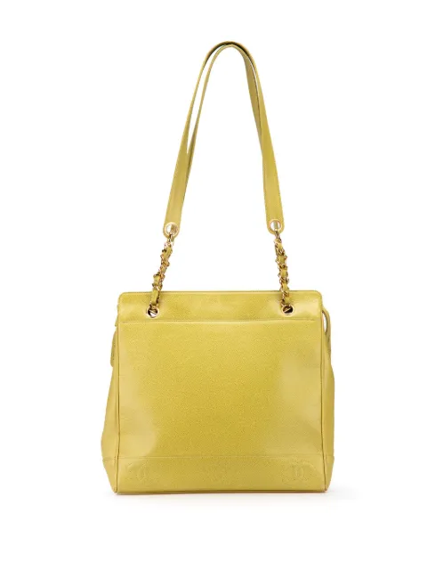 CHANEL Pre-Owned 1996-1997 Triple CC Caviar shoulder bag Green JNJYXFKZBO0T77DV